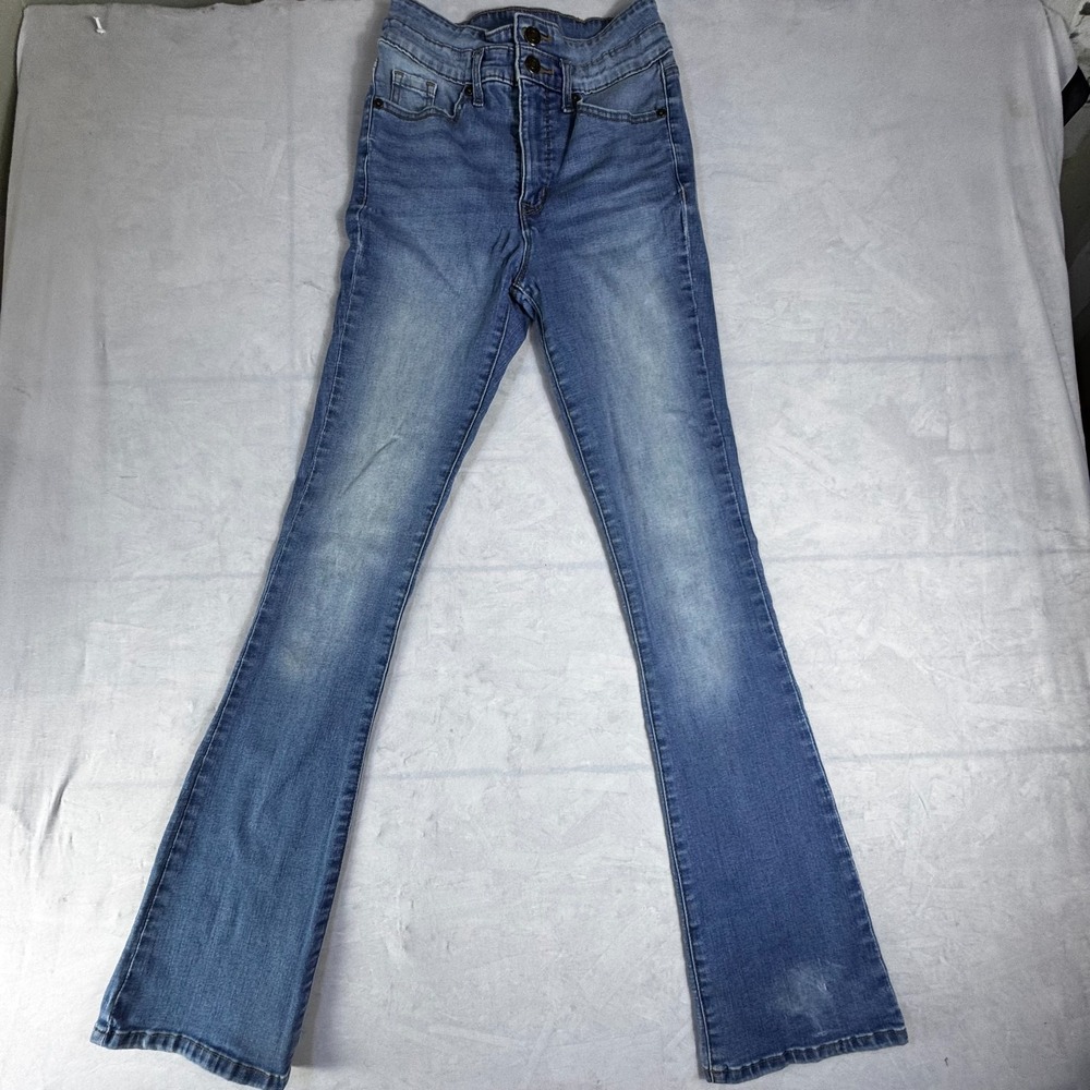 Sofia Jeans By Sofia Vergara Womens Bootcut Jeans Blue Denim 5-Pocket Whisker 2